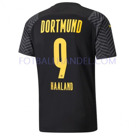 Herre Fotballdrakter BVB Borussia Dortmund Erling Haaland 9 Borte 2021-22 Kortermet